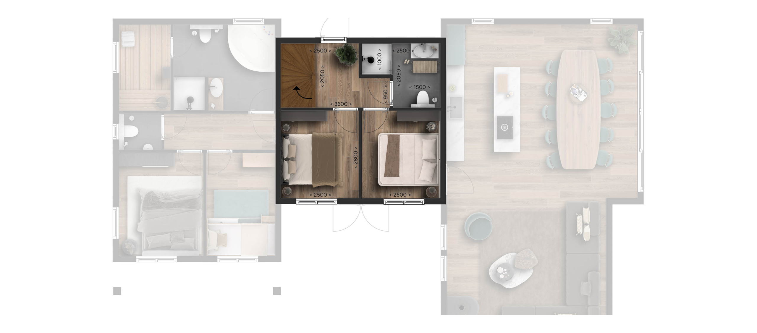 Plattegrond eerste verdieping