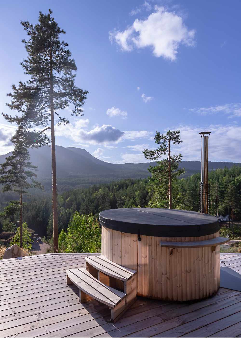 Hot tub on terrace