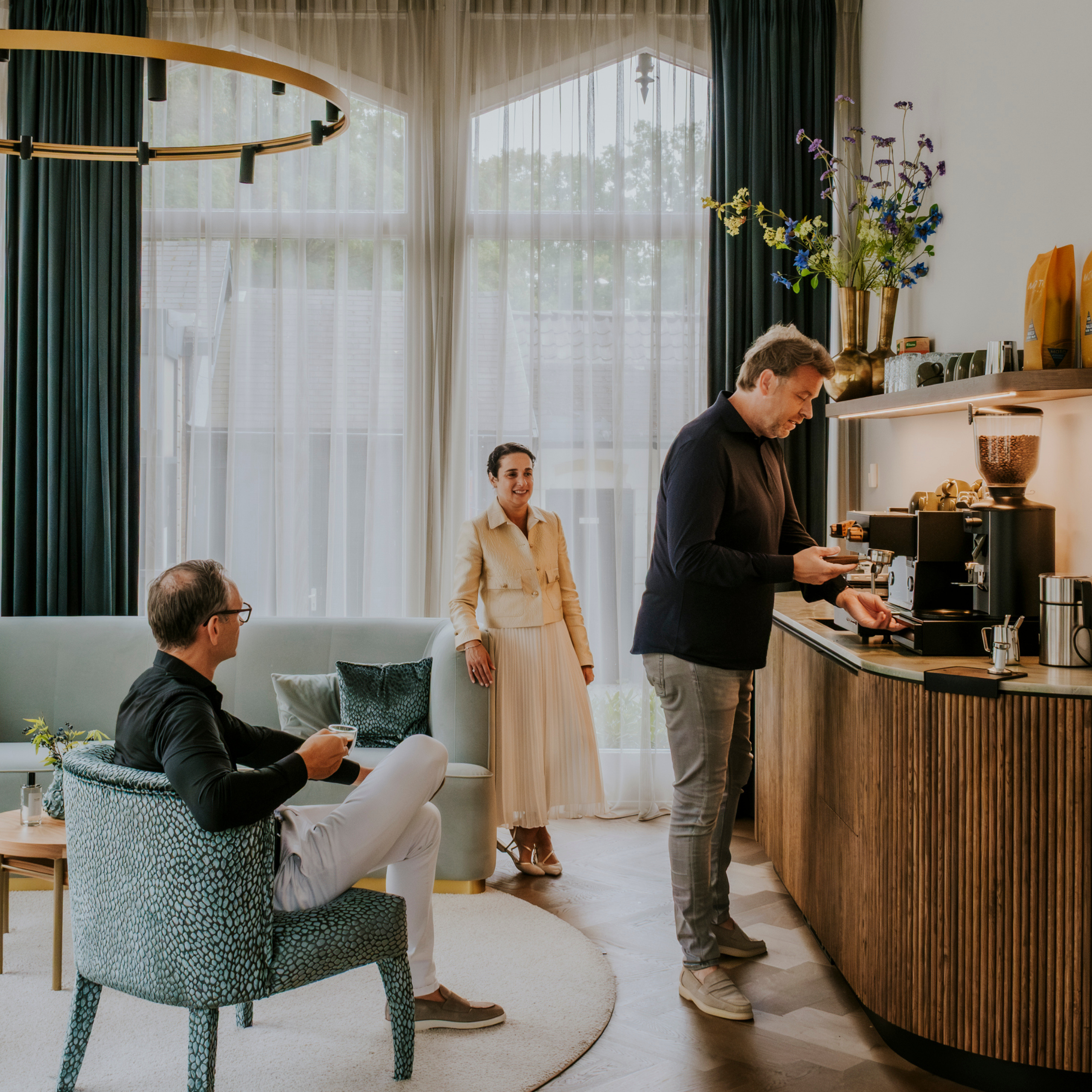 Eigenaren Portula in koffie zitje