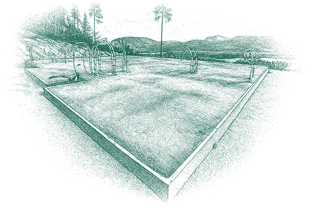 Getekende illustratie fundering storten Portula