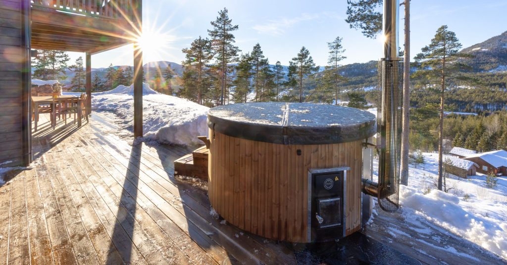 Hottub in de sneeuw